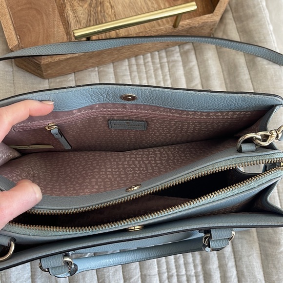 kate spade Dusty Blue Leather Crossbody Satchel - Picture 6 of 7